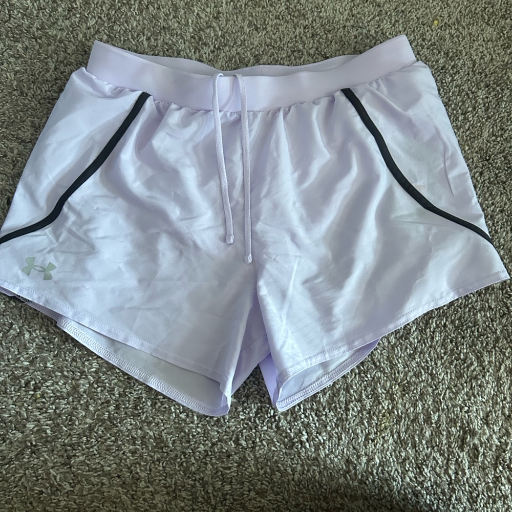 under armour lilac athletic shorts